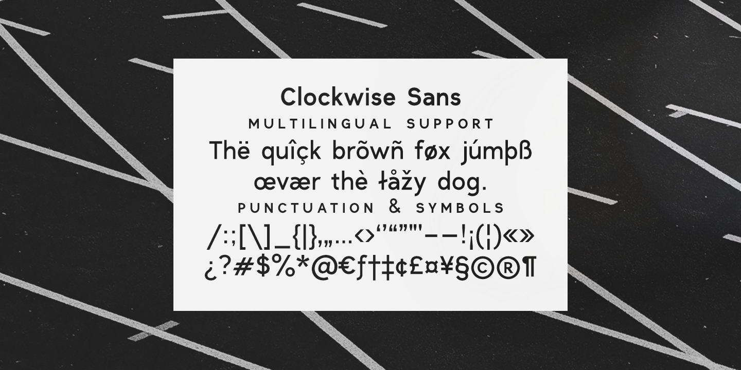 Пример шрифта Clockwise #8